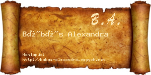 Bábás Alexandra névjegykártya